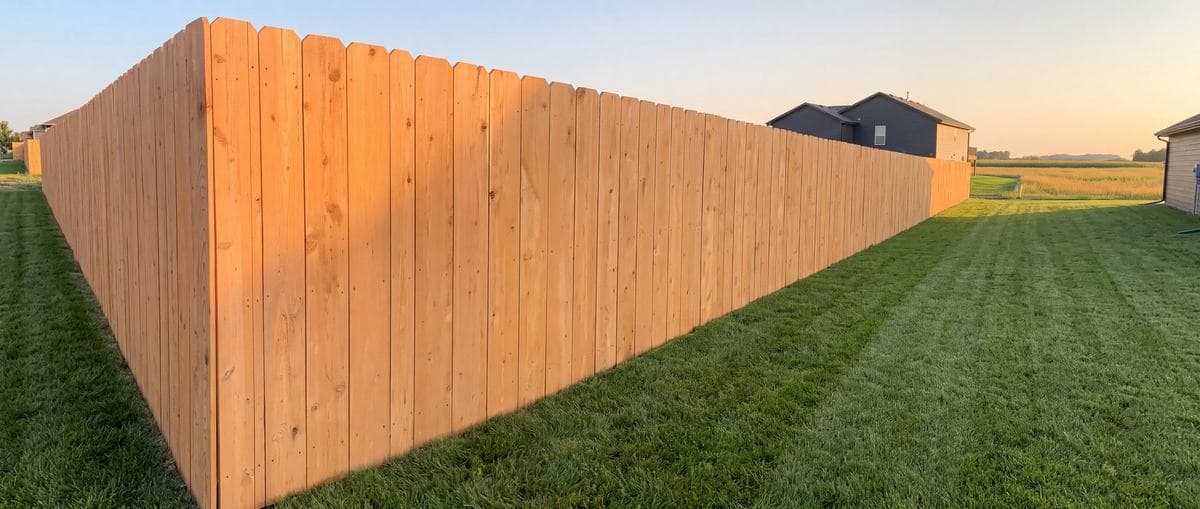 Cedar privacy fence